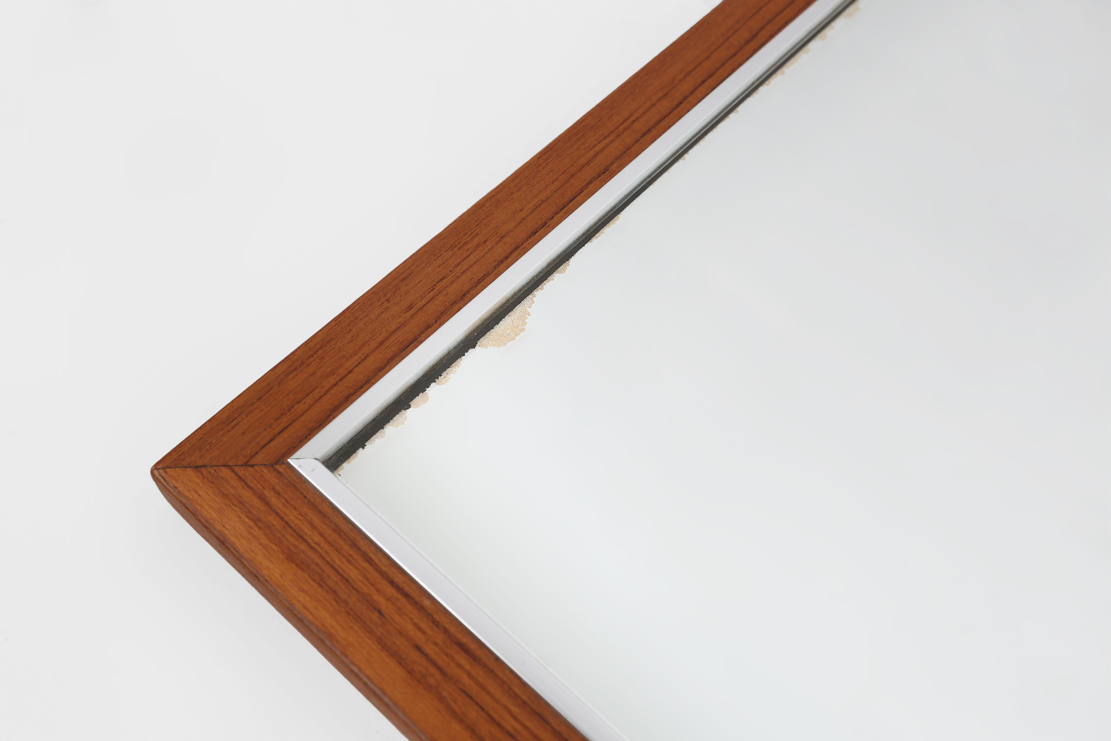 Mid-century teak mirror with shelve by De Coene, Belgium ca. 1960thumbnail